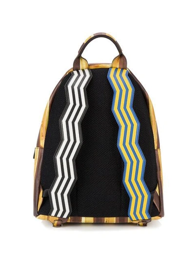 Shop Fendi Marker-style Printed Backpack In Multicolour