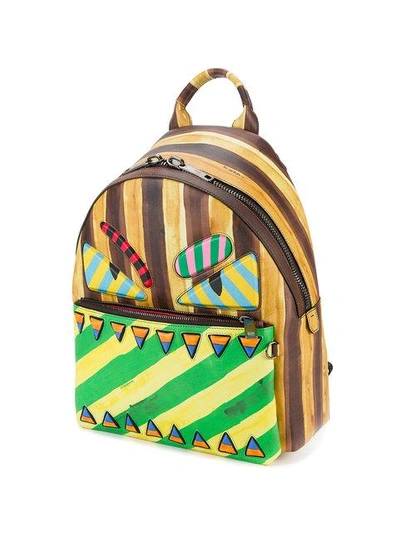 Shop Fendi Marker-style Printed Backpack In Multicolour