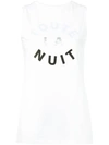 ETRE CECILE lettering print sleeveless T-shirt,MACHINEWASH