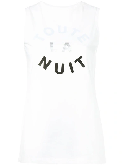Etre Cecile Lettering Print Sleeveless T-shirt