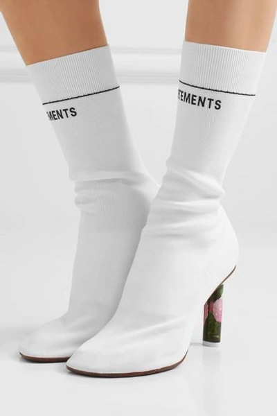Shop Vetements Stretch-jersey Ankle Boots