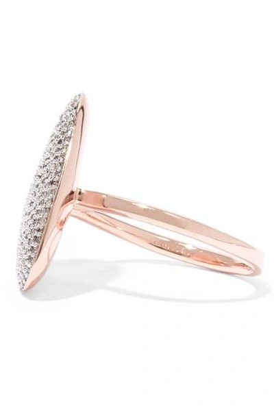 Shop Monica Vinader Nura Rose Gold Vermeil Diamond Ring