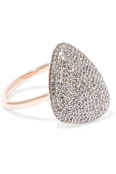 Shop Monica Vinader Nura Rose Gold Vermeil Diamond Ring