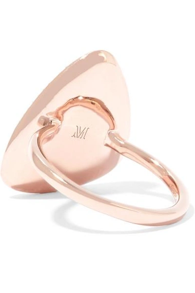 Shop Monica Vinader Nura Rose Gold Vermeil Diamond Ring