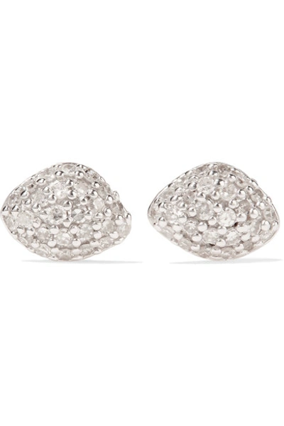 Monica Vinader Nura Diamond & 18k Rose Goldplated Stud Earrings In Metallic