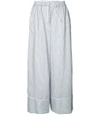 SACAI Light Blue & White Pinstripe Pant,SAC35R07