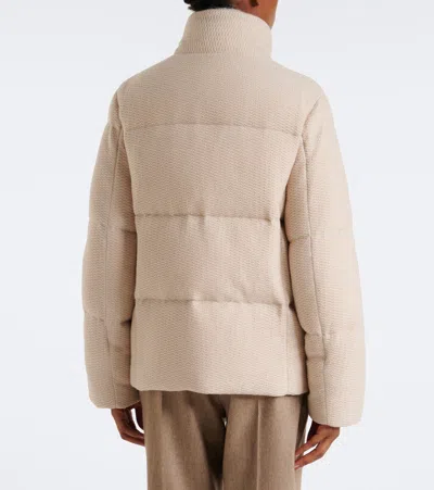 Eleventy Wool Down Jacket In Brown