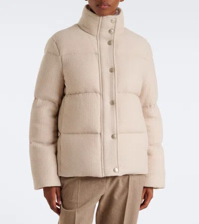 Eleventy Wool Down Jacket In Brown