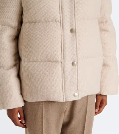 Eleventy Wool Down Jacket In Brown