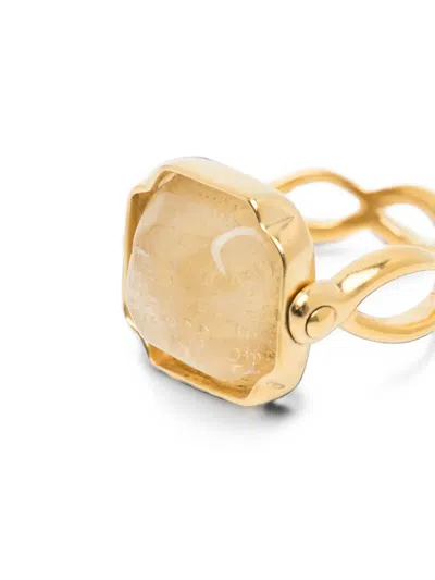 Goossens Cabochons Squared Ring In Gold