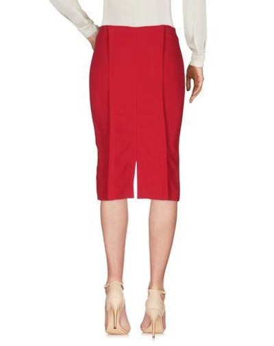 Shop Roland Mouret Knee Length Skirt In Red