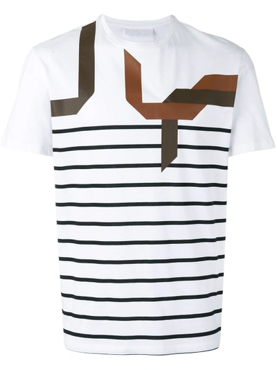 Shop Neil Barrett Abstract Striped T-shirt
