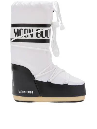 Moon Boot Icon Multicolor Nylon Boots In Black