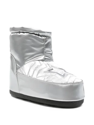 Moon Boot Icon Ankle Boots In Silver