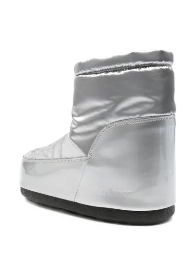 Moon Boot Icon Ankle Boots In Silver