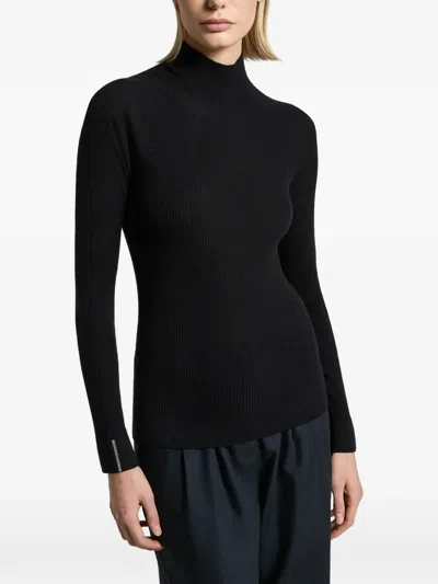 Peserico Gerippter Pullover In Black