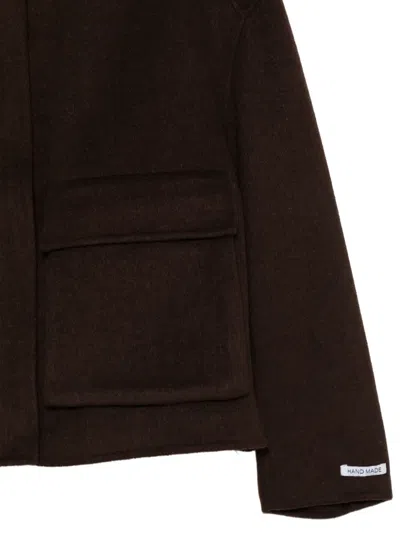 Dixie Zip-up Flap-pocket Jacket In Brown