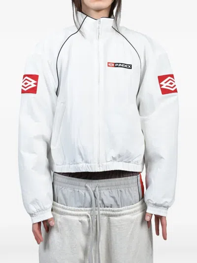 EXAGGERATED-SHOULDER TRACK JACKET