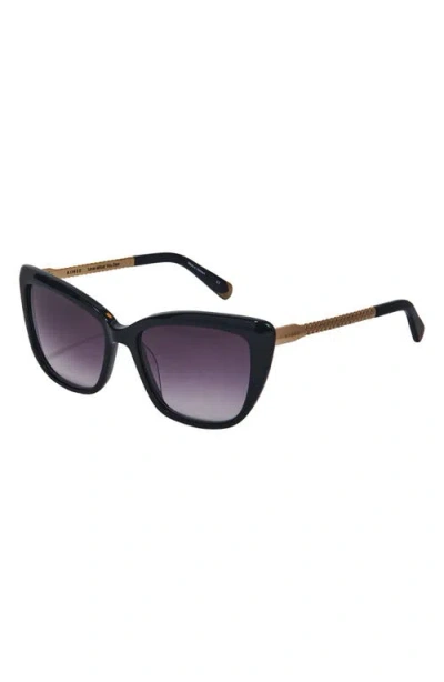 Aimee Stud Styler 56mm Gradient Cat Eye Sunglasses In Multi