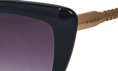 Aimee Stud Styler 56mm Gradient Cat Eye Sunglasses In Multi