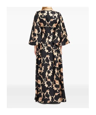 La Doublej Belle Kaftan In Black