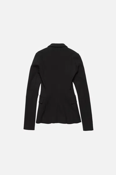 Acne Studios Fitted Wool Suit Jacket In Black