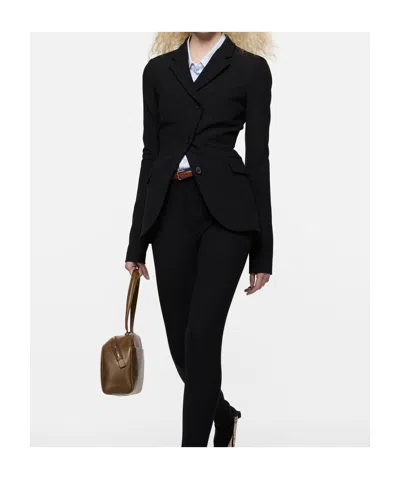 Acne Studios Fitted Wool Suit Jacket In Black