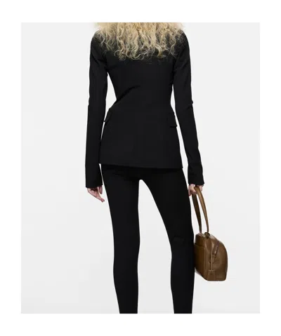 Acne Studios Fitted Wool Suit Jacket In Black