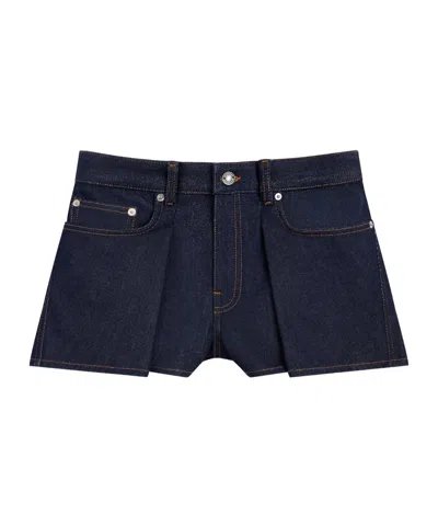 Givenchy Front-panel Denim Shorts In Blue