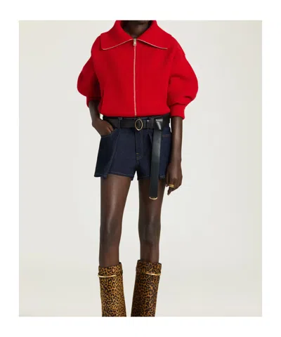 Givenchy Front-panel Denim Shorts In Blue