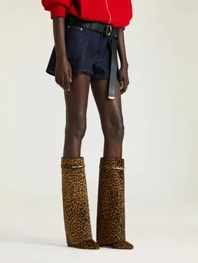 Givenchy Front-panel Denim Shorts In Blue