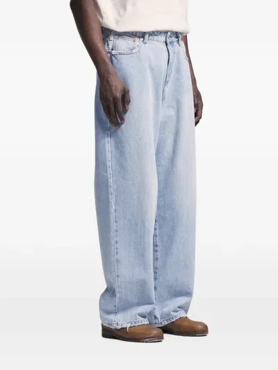 Bram's Fruit Distressed Wide-leg Jeans In Blue