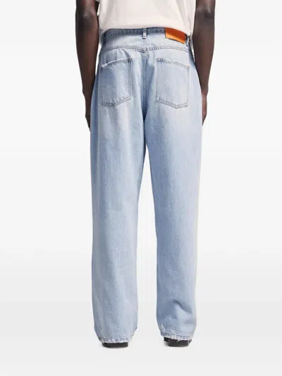 Bram's Fruit Distressed Wide-leg Jeans In Blue