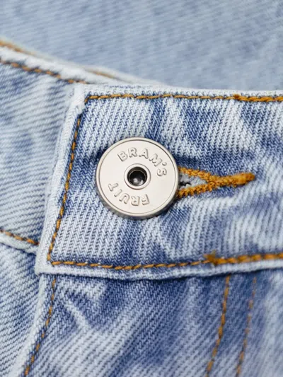Bram's Fruit Distressed Wide-leg Jeans In Blue