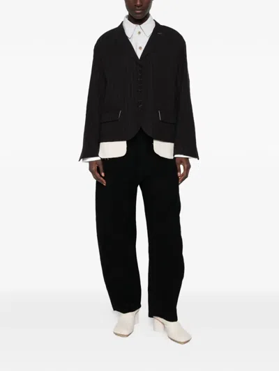 Soh Check-pattern Button-down Blazer In Brown