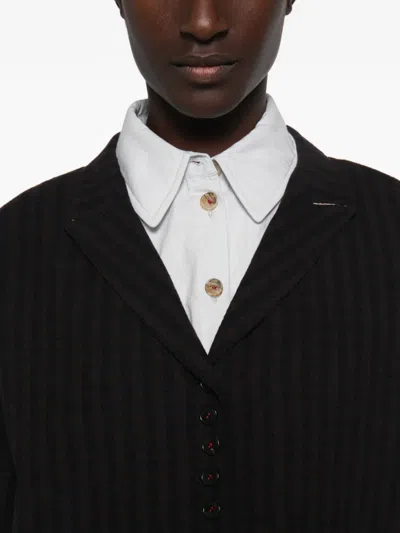 Soh Check-pattern Button-down Blazer In Brown