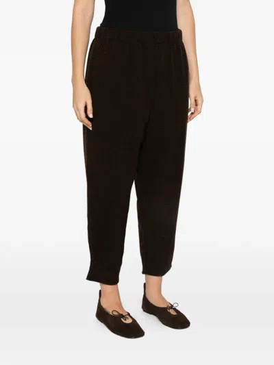 Casey Casey Check-pattern Trousers In Black
