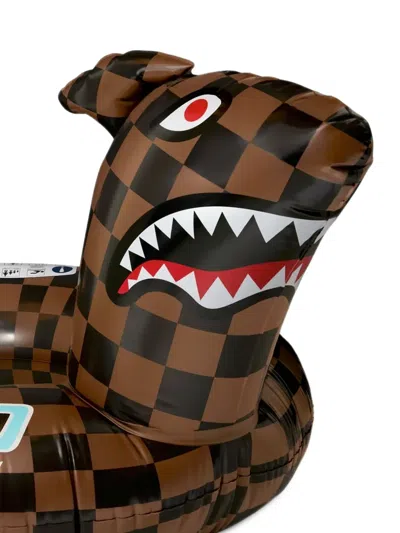 Sprayground Shark Stash Check-pattern Floaty In Brown