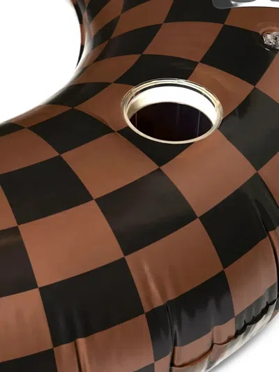 Sprayground Shark Stash Check-pattern Floaty In Brown