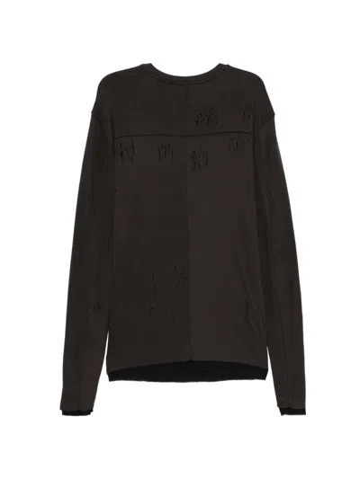 Thom Krom Distressed Layer T-shirt In Black