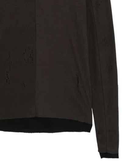 Thom Krom Distressed Layer T-shirt In Black