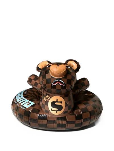 Sprayground Money Bear Checker-pattern Floaty In Brown | ModeSens
