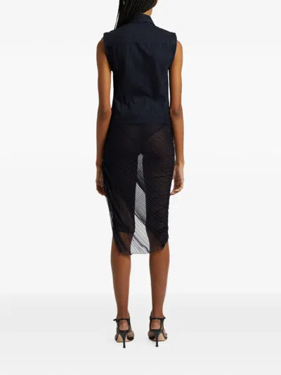 Christopher Esber Reconstruct Denim Vest In Blue