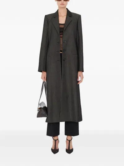 Christopher Esber Talus Single-breasted Coat In Gray