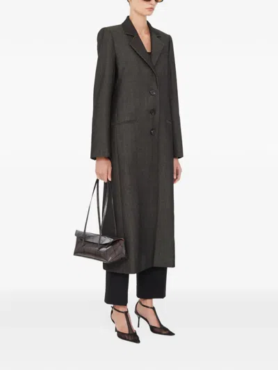 Christopher Esber Talus Single-breasted Coat In Gray