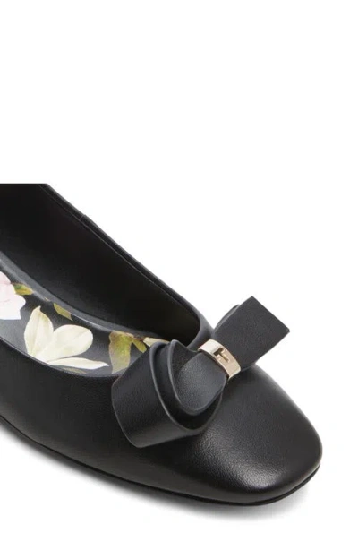 Ted Baker Claire Bow Flat In Black