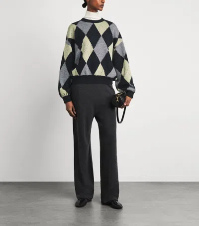 Molli Wool-blend Argyle Sweater In Multi