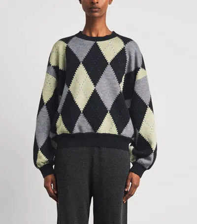 Molli Wool-blend Argyle Sweater In Multi
