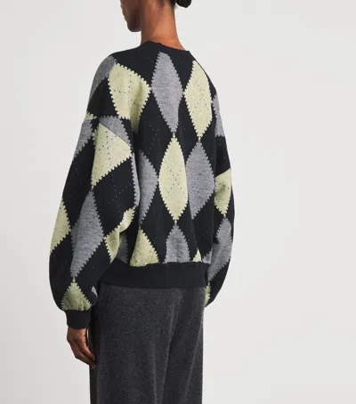 Molli Wool-blend Argyle Sweater In Multi
