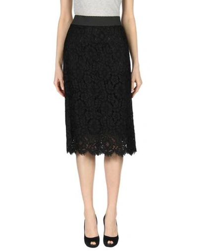 Shop Dolce & Gabbana 3/4 Length Skirts In Black